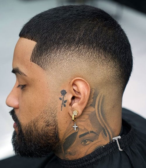 Buzz Cut with Drop Fade
