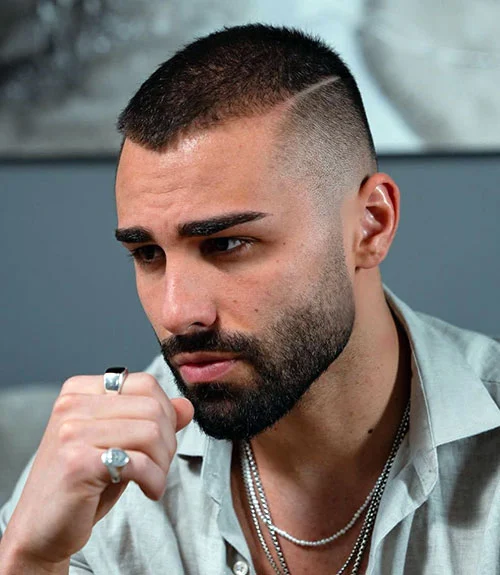 Thick Buzz Cut with Beard